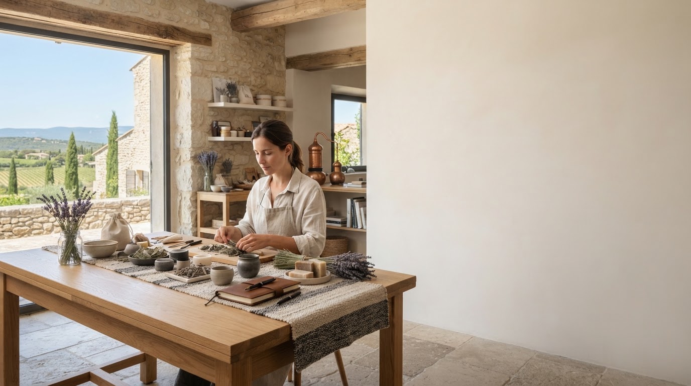 Xureno Valiq — espace de travail avec ordinateur portable et carnet de notes sur un plan de travail en bois blanc chaud